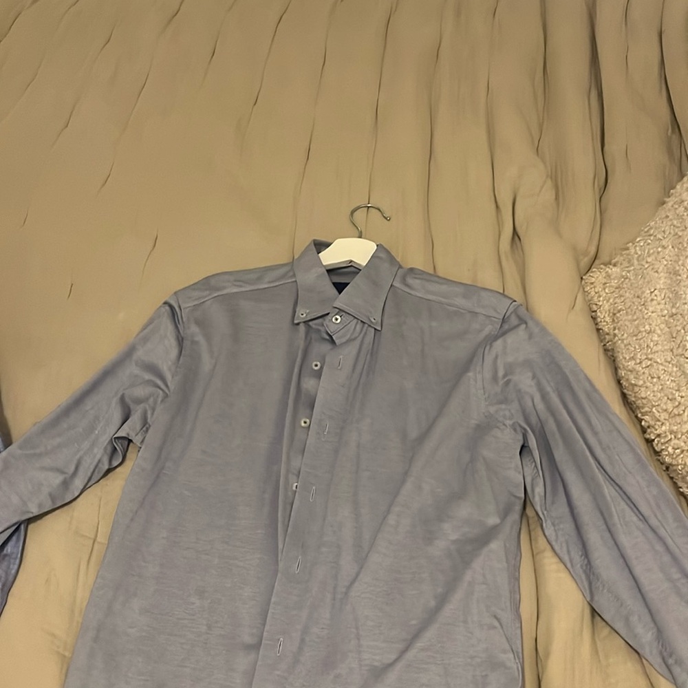 Blue David Donahue Dress Shirt
